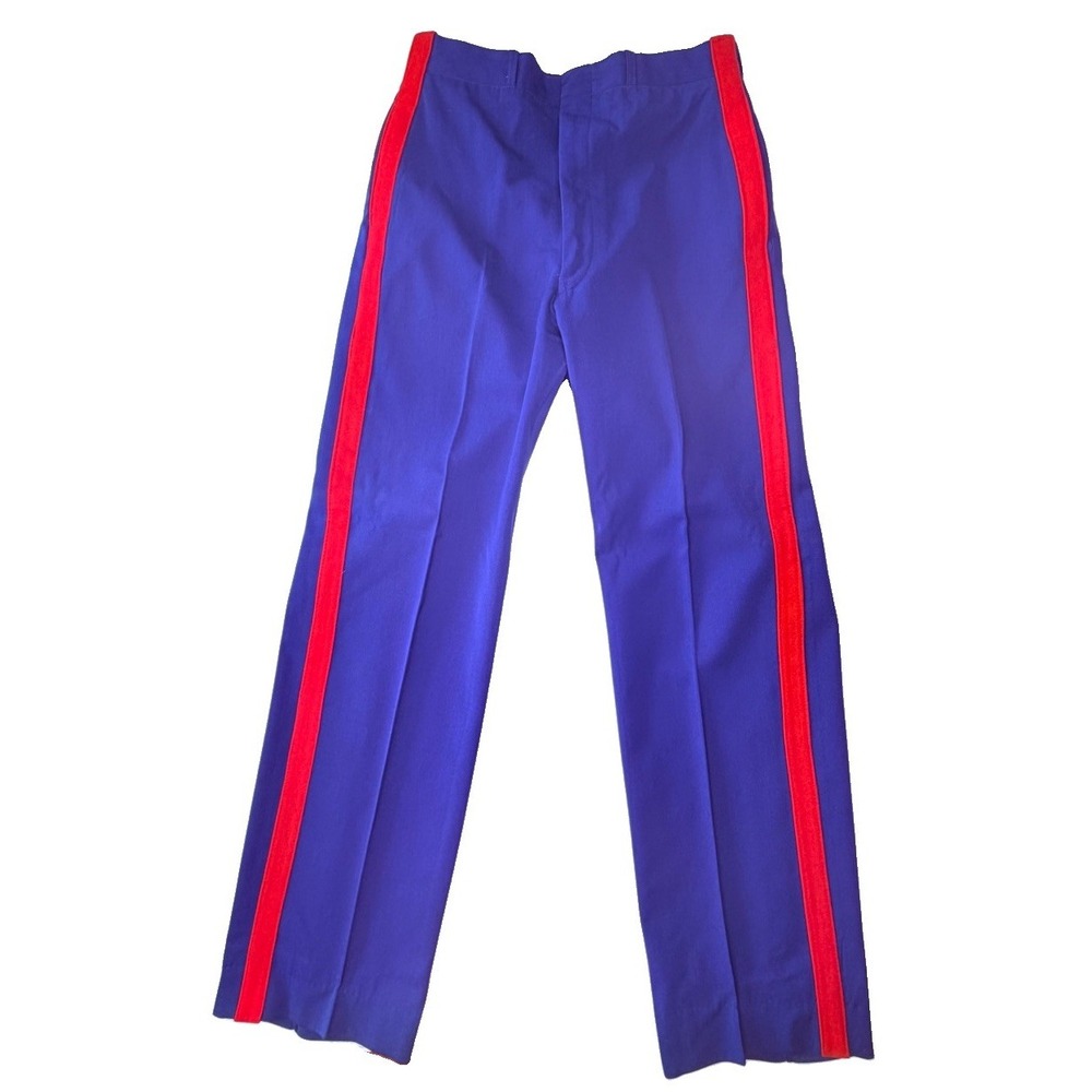 Vintage 1973 USMC Marine Corps Dress Blue Wool Trousers 33XL Vietnam Era